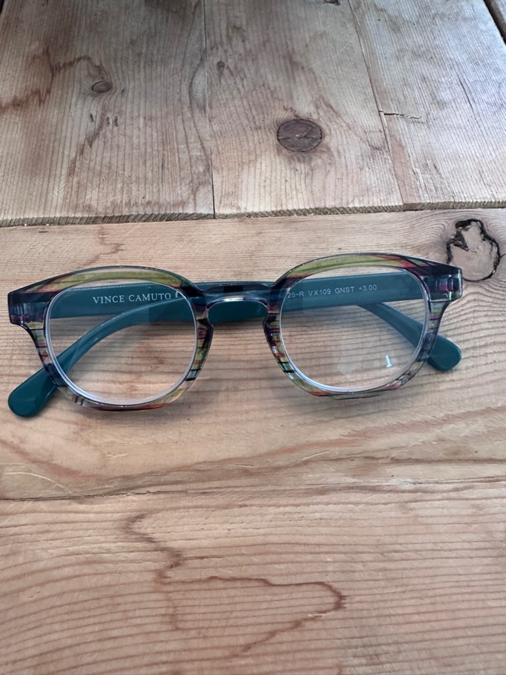 Vince Camuto 25-R VX109 reading glasses Green multicolored frame +3.00 lenses